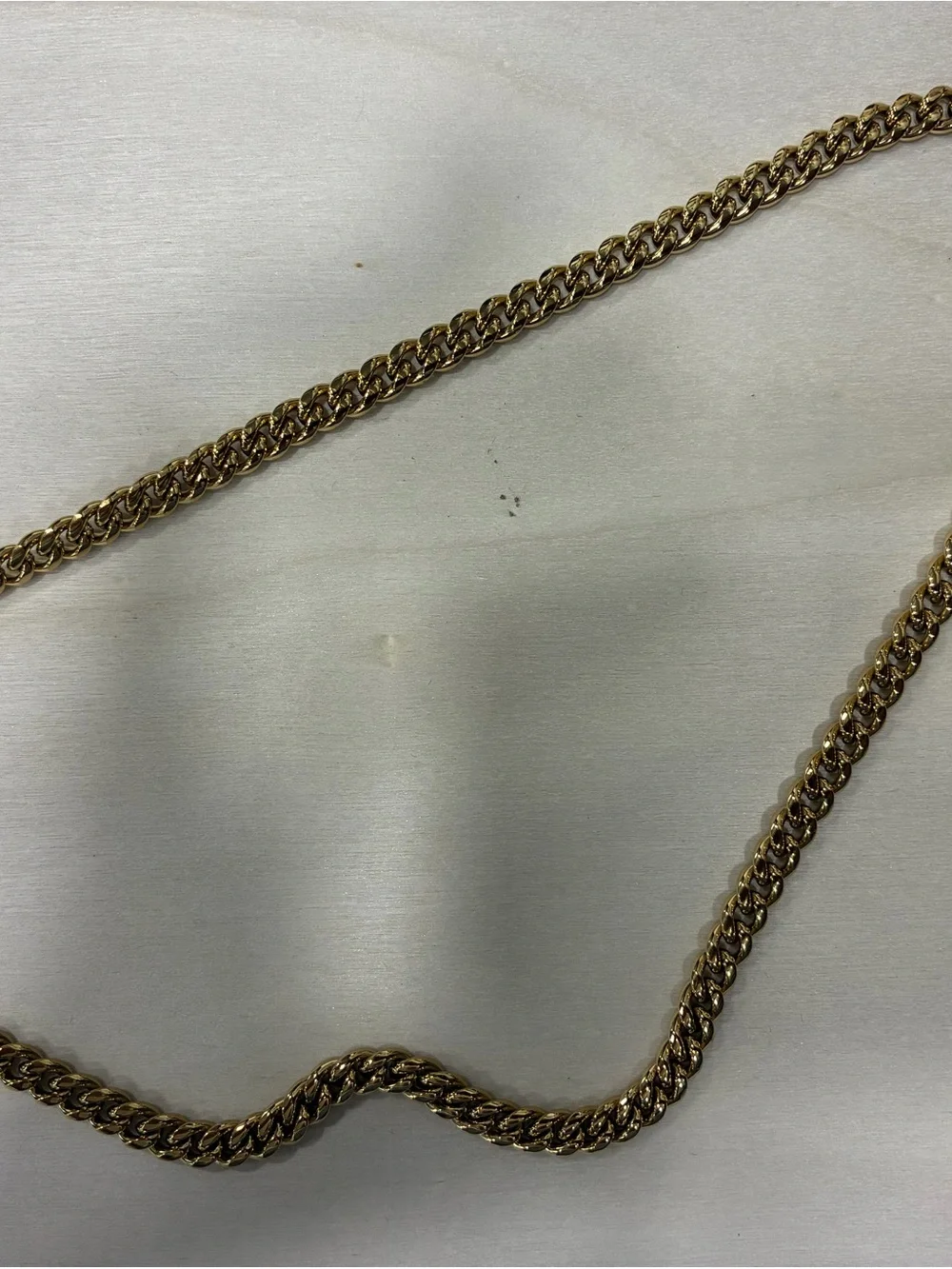 Classic Gold Curb Chain Necklace for Men
